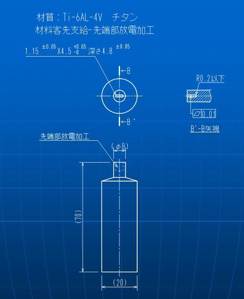 チタン合金への精密加工