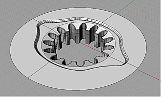 The sample of gear form die