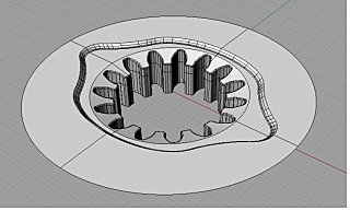 The sample of gear form die The sample of gear form die
