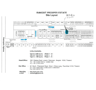 Map in Rangsit prosper estate